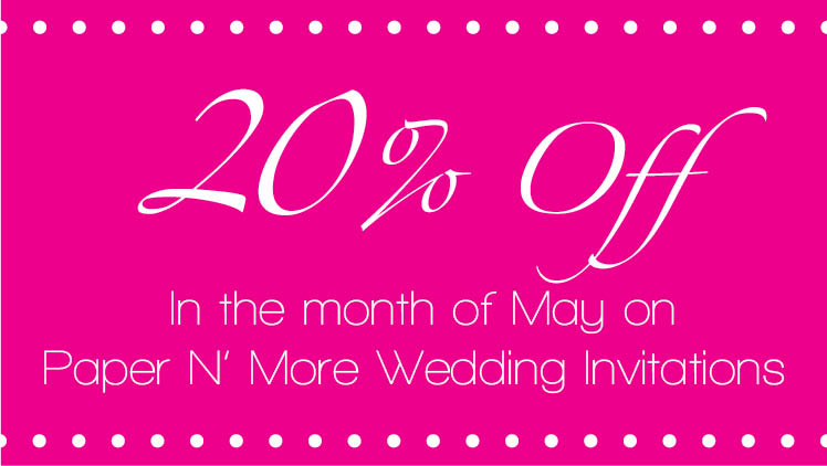 20 percent off wedding invites