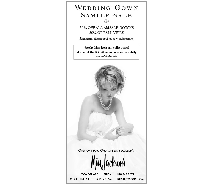 miss jacksons wedding gown sample sale