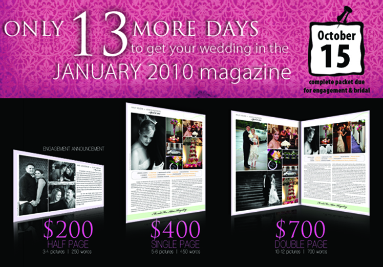 13 days left to announce your wedding in the mag