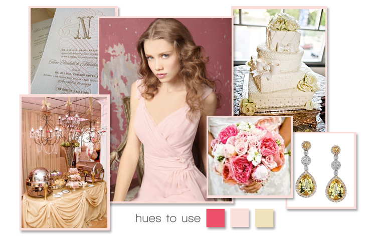 glitzy pink and gold