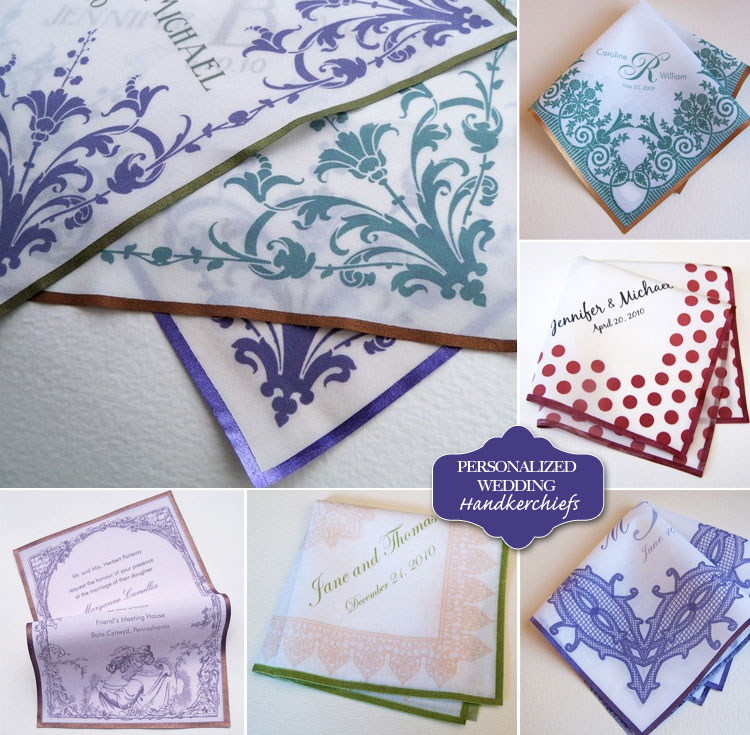 personalized wedding hankies
