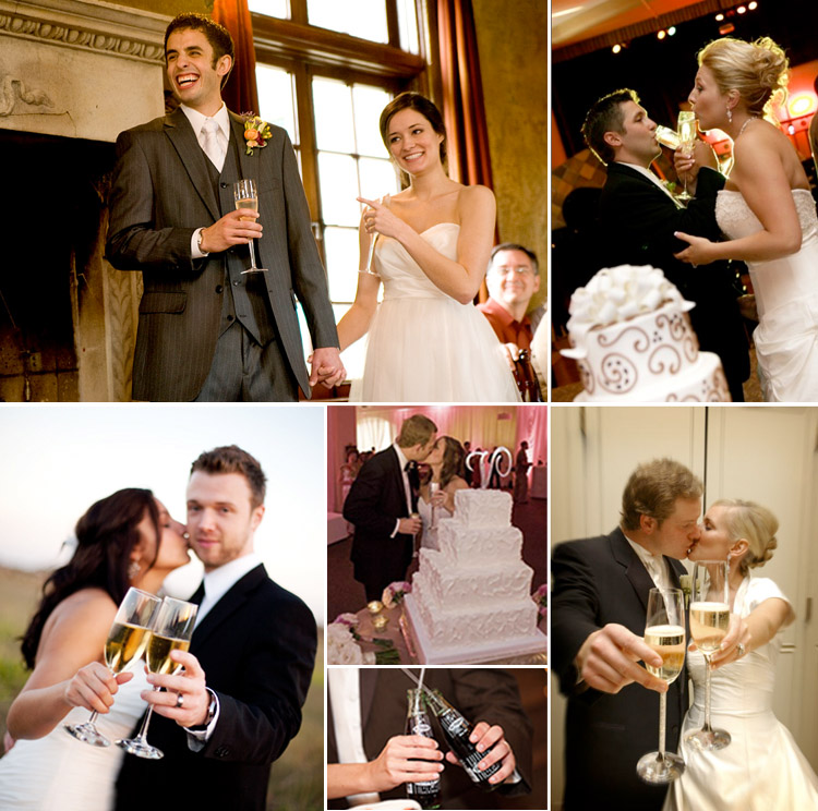cheers to the bride and groom
