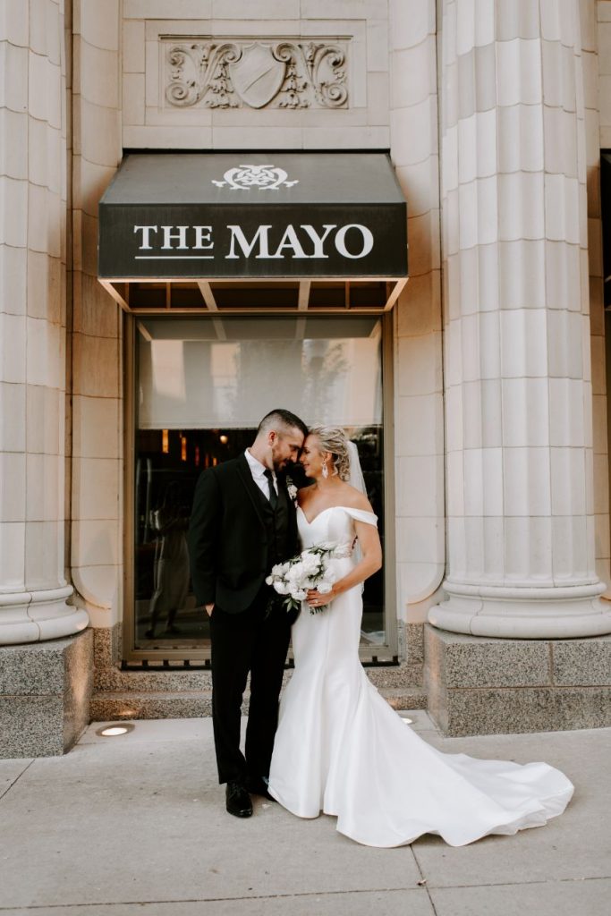 black & white wedding