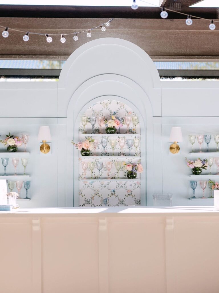 Custom bar goals 🍸✨ This gorgeous custom piece was designed by moodeventsok + ashleyelkins_events and brought to life for a